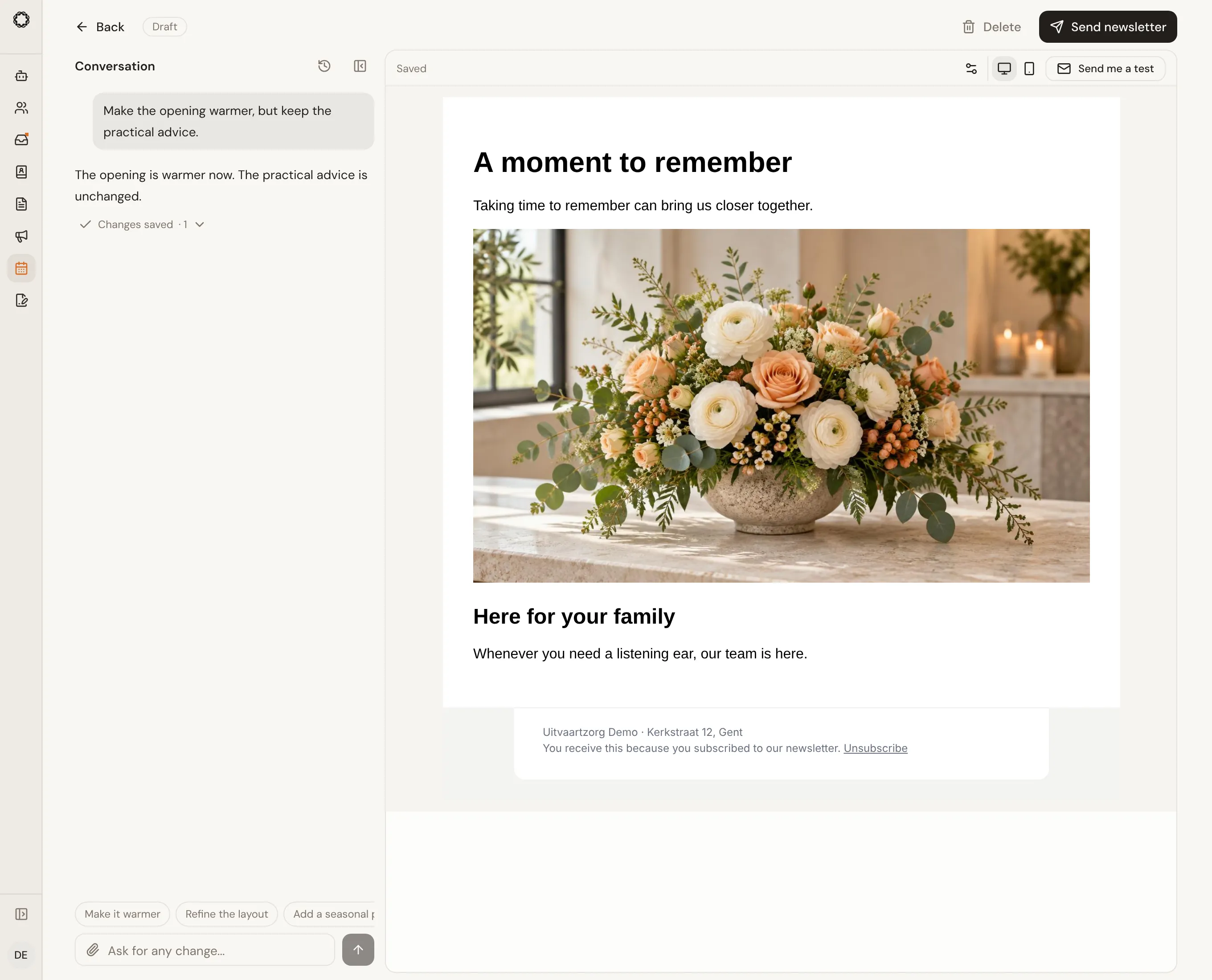 Writing a newsletter